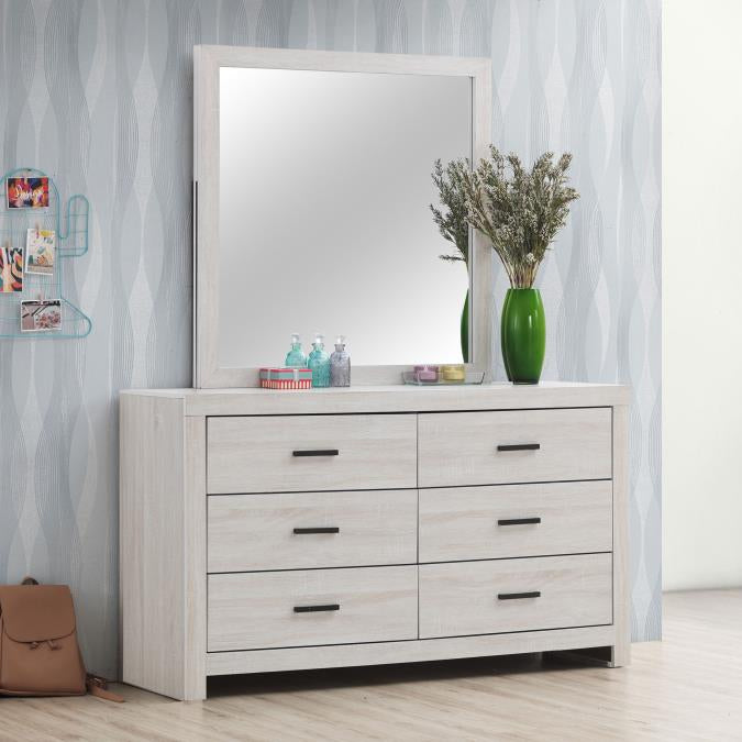 Coaster 207053 / 207054 Coastal White Dresser w/ Mirror