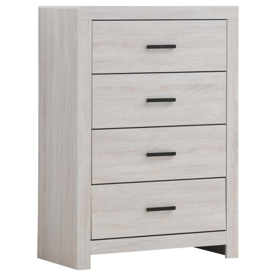 Coaster 207055 Coastal White 4 Drawer Chest