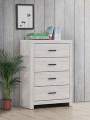 Coaster 207055 Coastal White 4 Drawer Chest