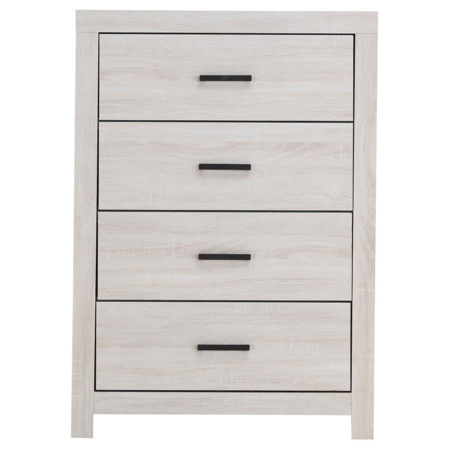 Coaster 207055 Coastal White 4 Drawer Chest