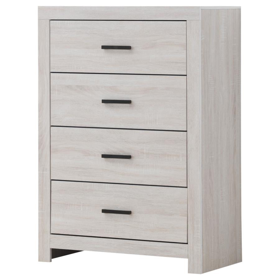 Coaster 207055 Coastal White 4 Drawer Chest