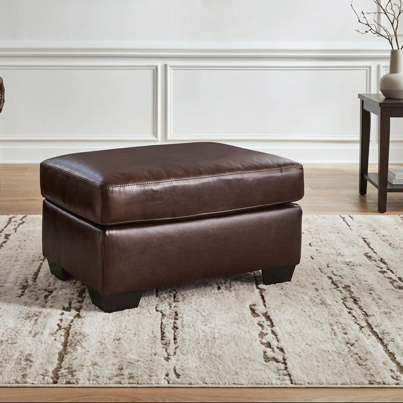 Ashley 2170614 Santorine Dark Brown Leather Ottoman