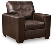 Ashley 2170620 Santorine Dark Brown Leather Accent Chair