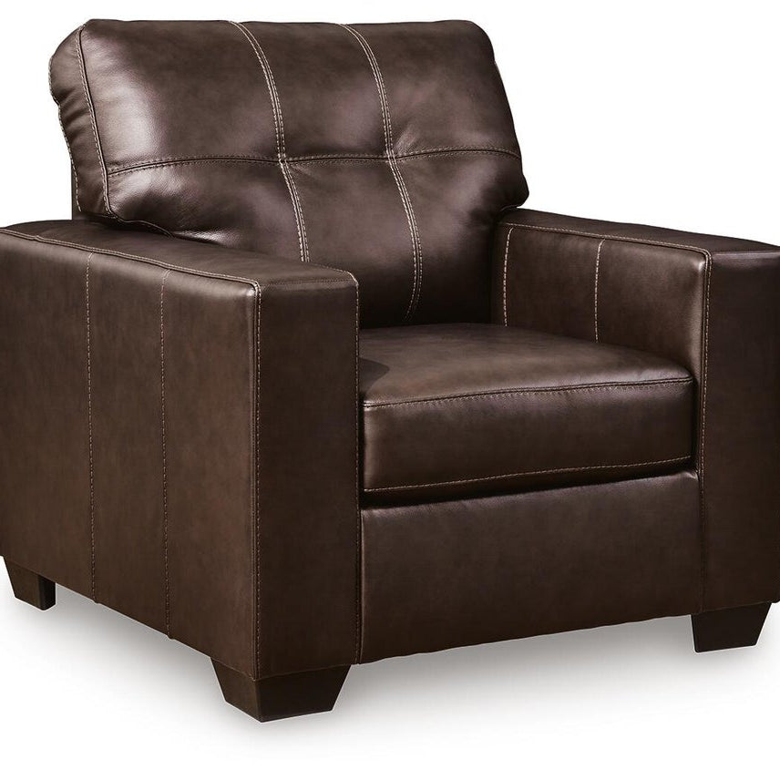Ashley 2170620 Santorine Dark Brown Leather Accent Chair