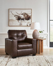 Ashley 2170620 Santorine Dark Brown Leather Accent Chair