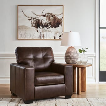 Ashley 2170620 Santorine Dark Brown Leather Accent Chair