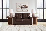Ashley 2170635 Santorine Dark Brown Leather Loveseat