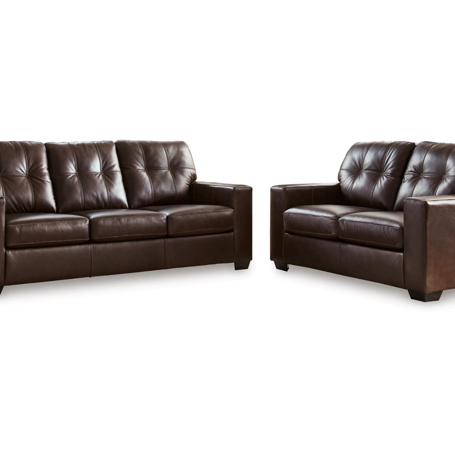 Ashley 2170635 / 638 Santorine Dark Brown Leather Sofa & Loveseat Set