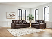 Ashley 2170635 / 638 Santorine Dark Brown Leather Sofa & Loveseat Set