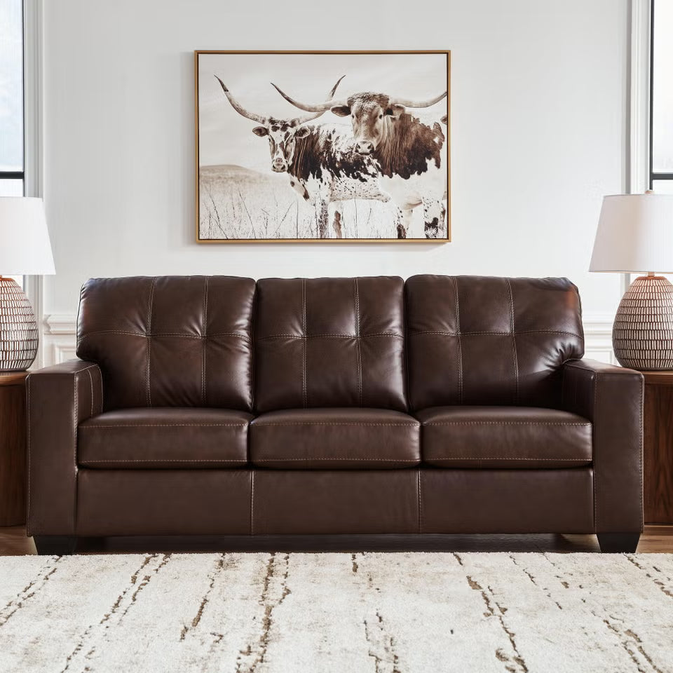 Ashley 2170638 Santorine Dark Brown Leather Sofa