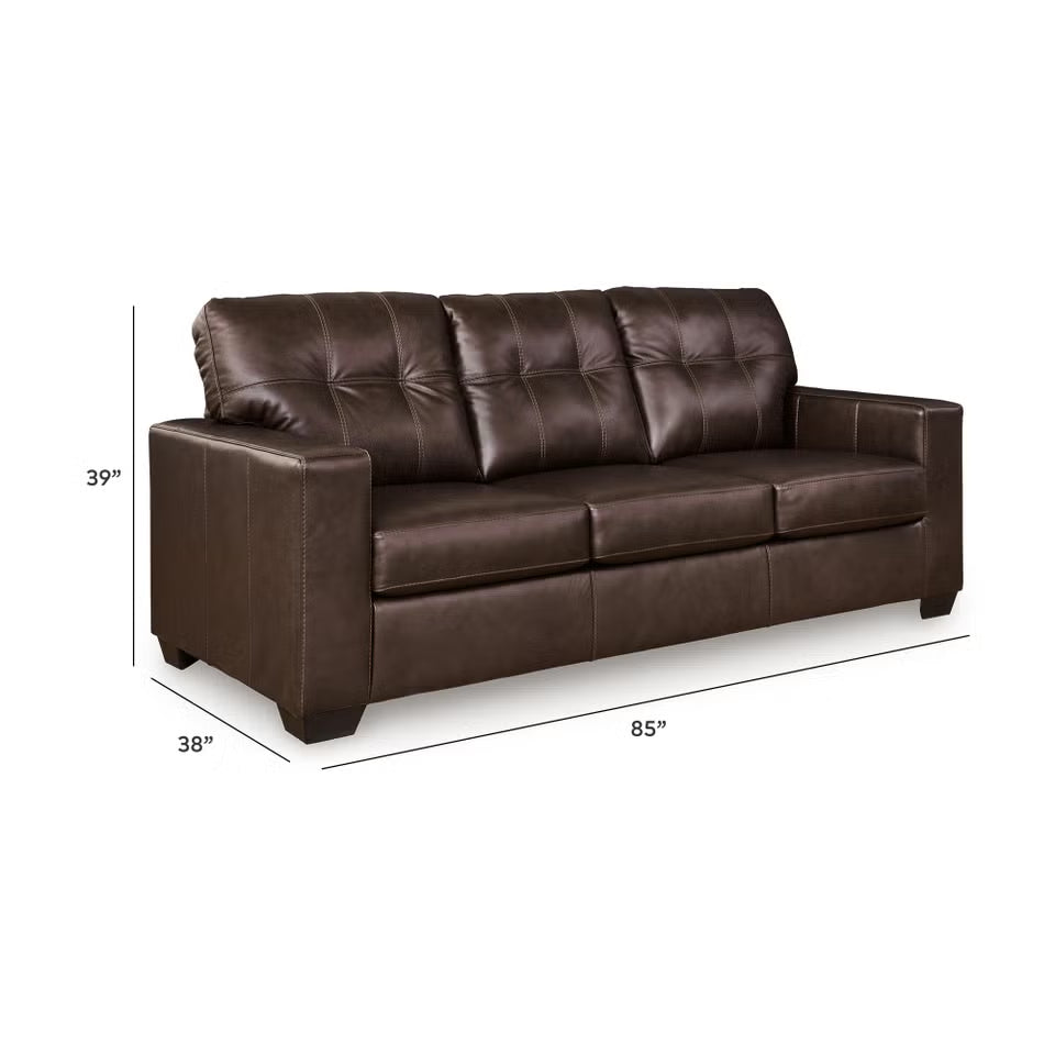Ashley 2170638 Santorine Dark Brown Leather Sofa