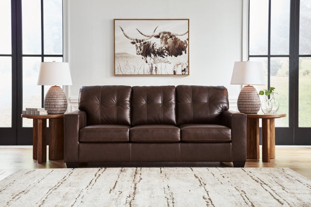 Ashley 2170638 Santorine Dark Brown Leather Sofa