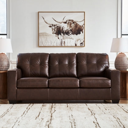 Ashley 2170638 Santorine Dark Brown Leather Sofa