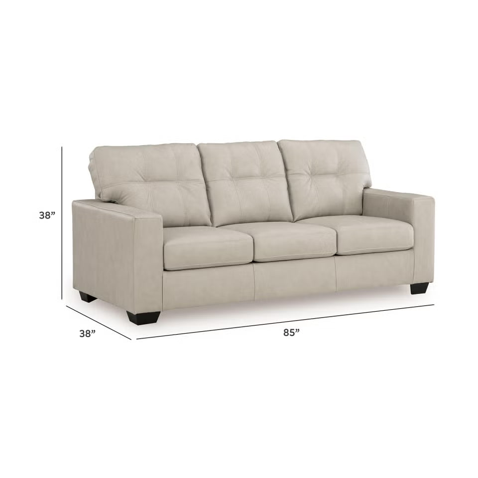 Ashley 2170838 Santorine Bone Leather Sofa