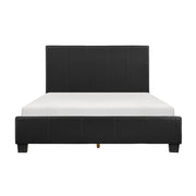 Homelegance 2220K-1EK Lorenzi Black King Upholstered Faux Leather Platform Bed