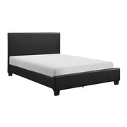 Homelegance 2220K-1EK Lorenzi Black King Upholstered Faux Leather Platform Bed
