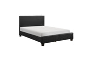 Homelegance 2220-1 Lorenzi Black Queen Upholstered Faux Leather Platform Bed