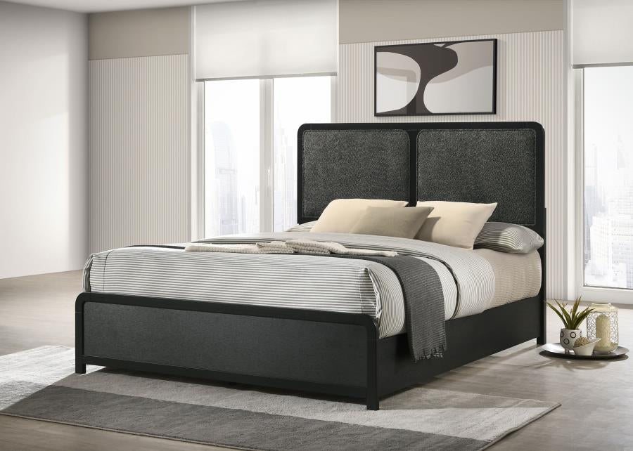 Coaster 223661Q Cavelle Black Upholstered Queen Bed