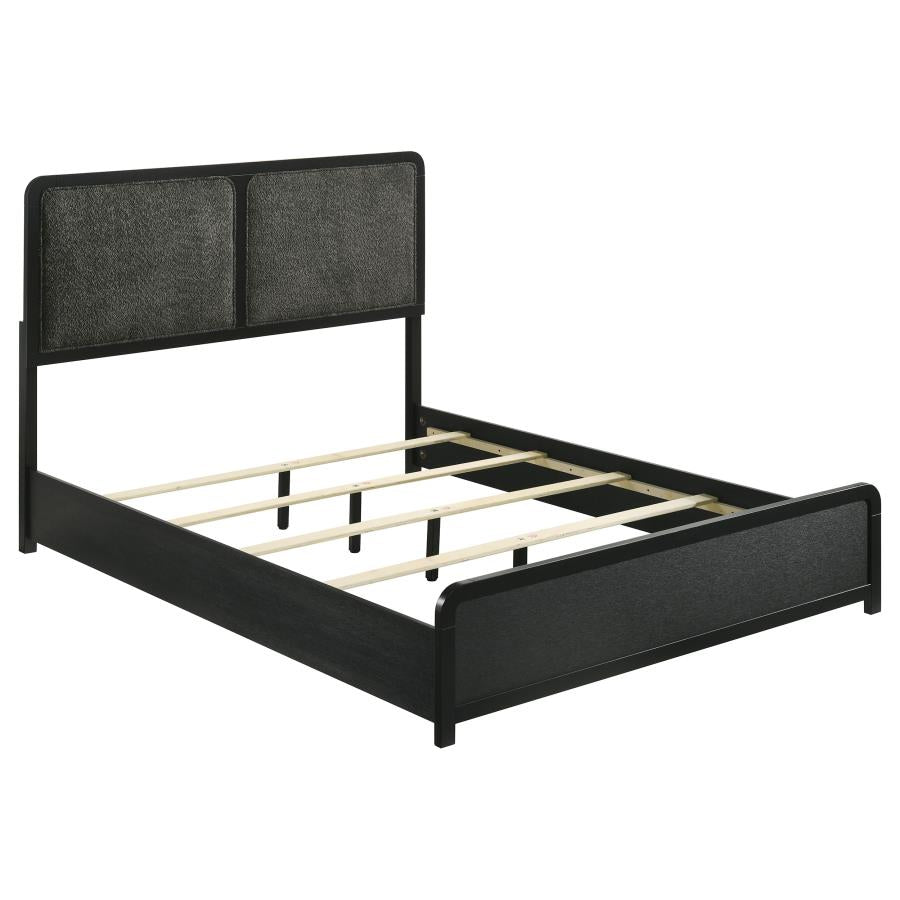 Coaster 223661Q Cavelle Black Upholstered Queen Bed