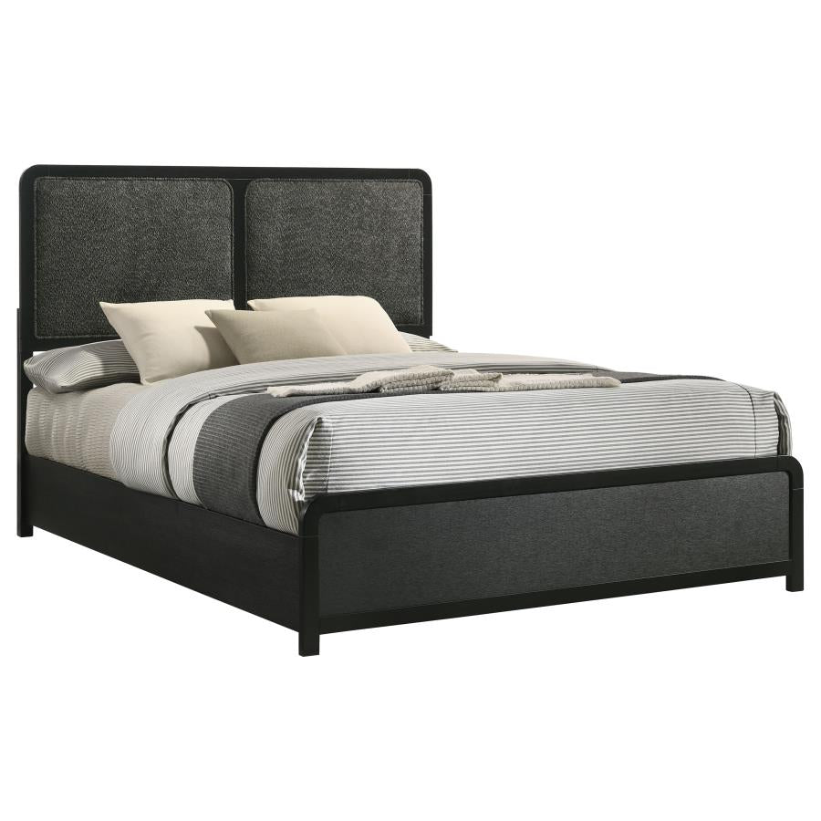 Coaster 223661Q Cavelle Black Upholstered Queen Bed