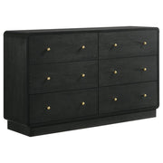 Coaster 223663 Cavelle Black 6-drawer Dresser Cabinet ( No Mirror )