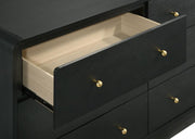 Coaster 223663 Cavelle Black 6-drawer Dresser Cabinet ( No Mirror )