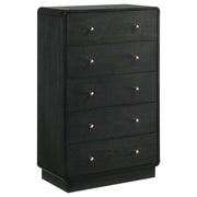 Coaster 223665 Cavelle Black 5-drawer Chest of Drawers