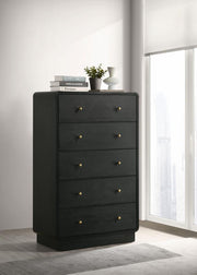 Coaster 223665 Cavelle Black 5-drawer Chest of Drawers