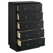Coaster 223665 Cavelle Black 5-drawer Chest of Drawers