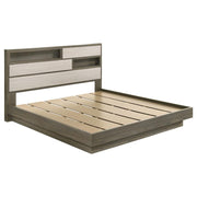Coaster 224981KE Fenwick Grey Oak Eastern King Bed w/ Bookcase Headboard