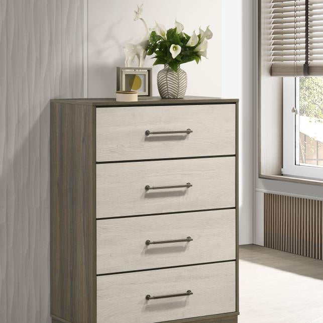 Coaster 224985 Fenwick Grey Oak 4 Drawer Chest