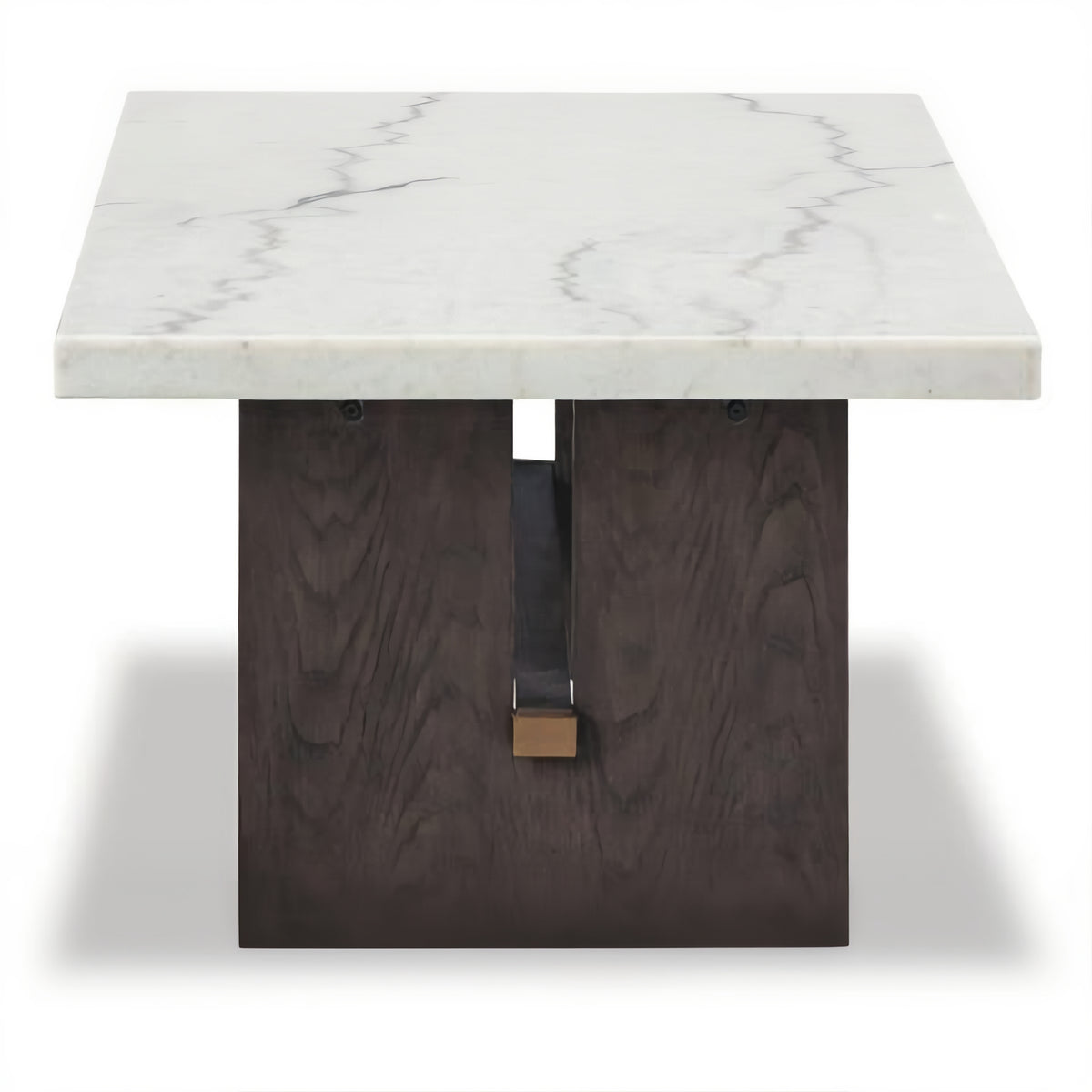 Ashley T779-1 Burkhaus Rectangular Marble Coffee Table