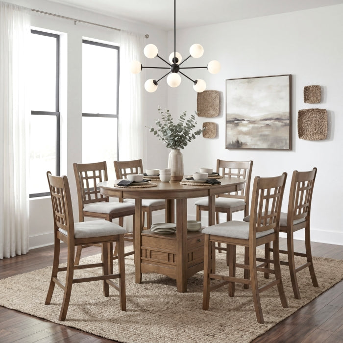 Homelegance 2423BR Junipero Brown 5pc Counter Height Dinette