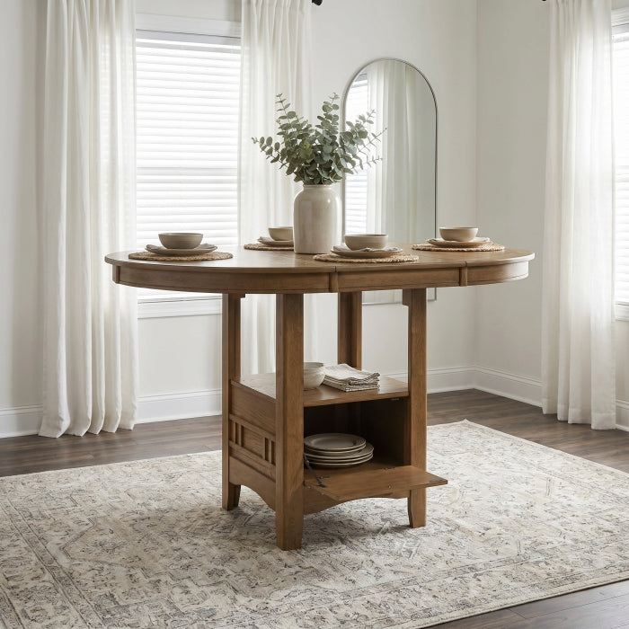 Homelegance 2423BR Junipero Brown 5pc Counter Height Dinette