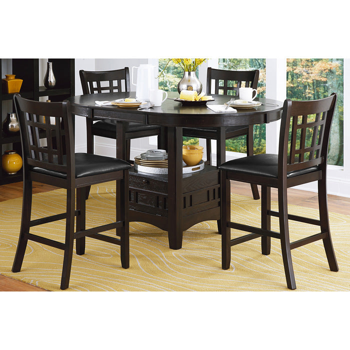 Homelegance 2423-36 Junipero Round / Oval Counter Height Table w/ Storage