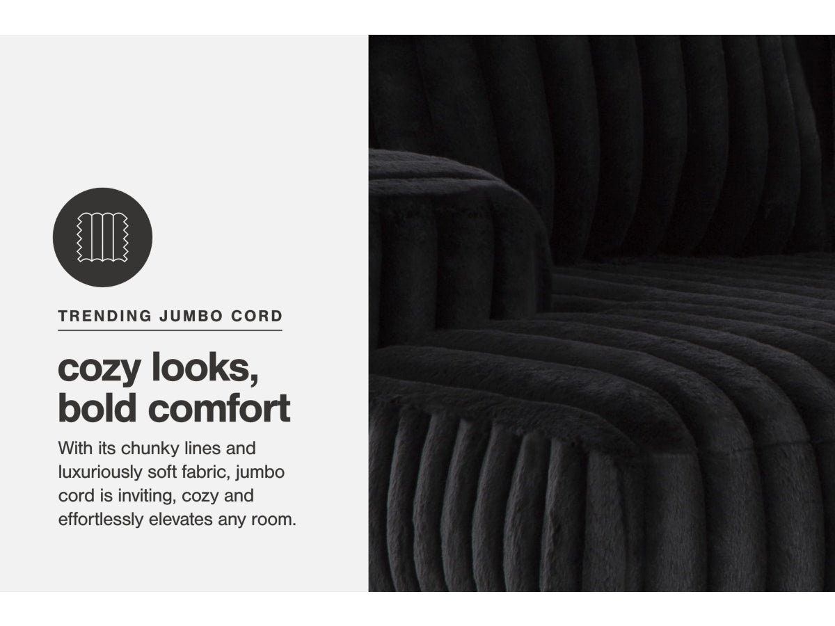 Ashley 98103S6 Midnight Madness Onyx 3 Piece Sectional