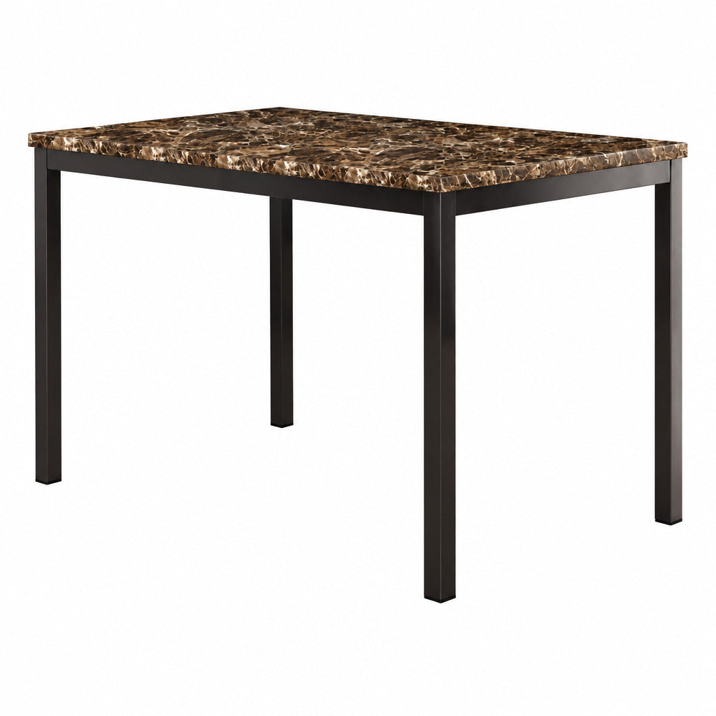Homelegance 2601-48 Tempe Brown Faux Marble Top Dining Table
