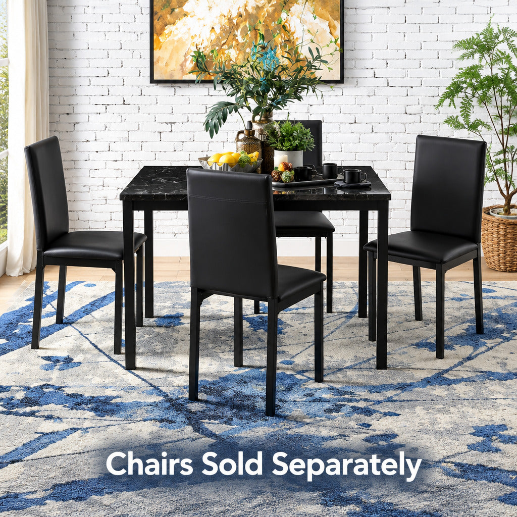 Homelegance 2601BK-48 Tempe Black Faux Marble Top Dining Table