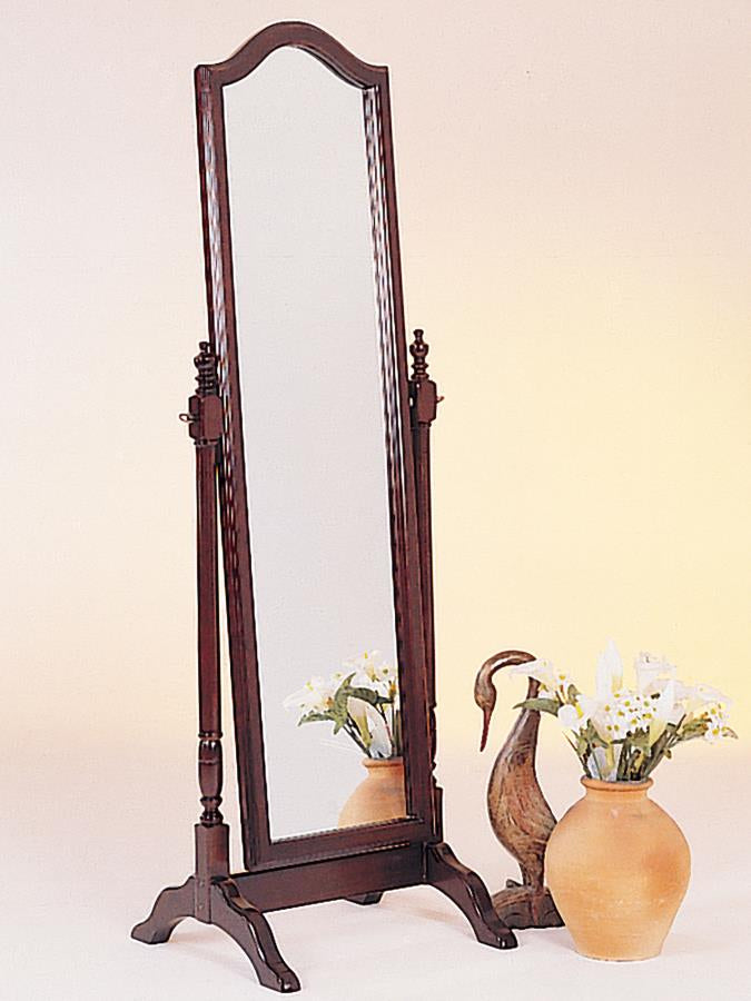 Coaster 3103 Cabot Wood Adjustable Full Length Cheval Mirror Merlot