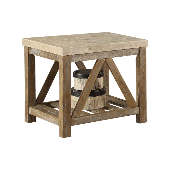 Homelegance 3551-04 Ridley Genuine Marble End Table