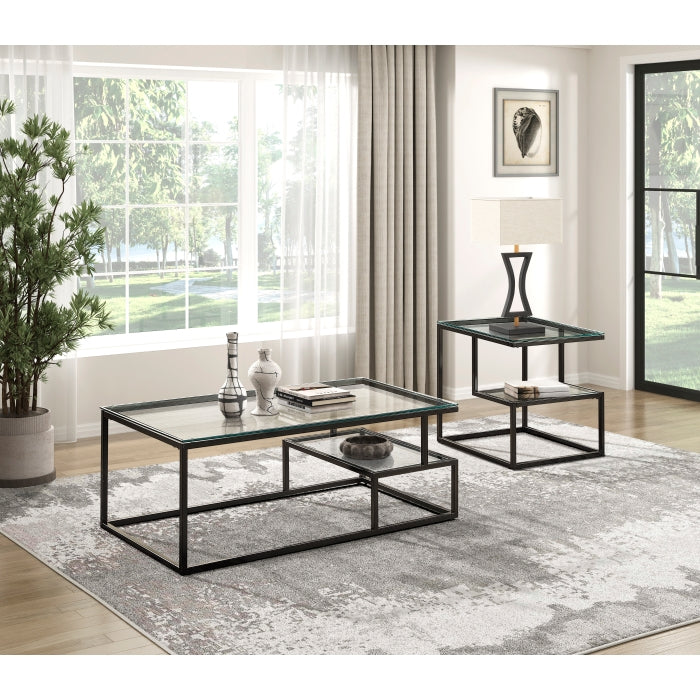 Homelegance 3695-04 Elyria Glass End Table