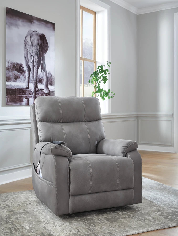 Ashley 4070812 Next-Gen Durapella Slate Performance Fabric Power Lift Recliner