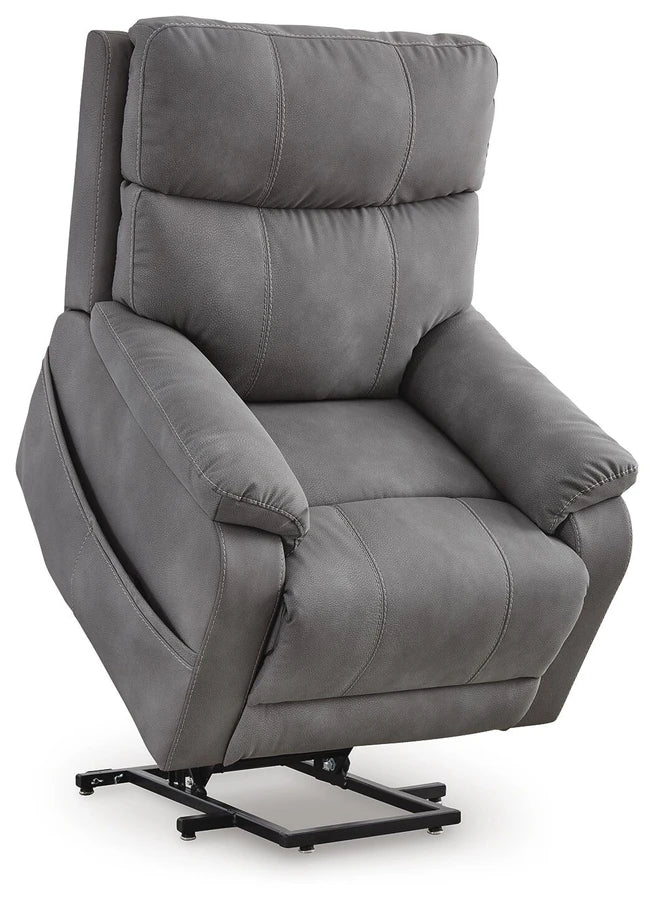 Ashley 4070812 Next-Gen Durapella Slate Performance Fabric Power Lift Recliner