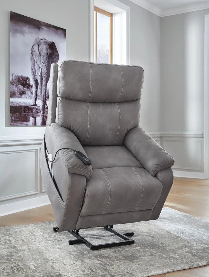 Ashley 4070812 Next-Gen Durapella Slate Performance Fabric Power Lift Recliner