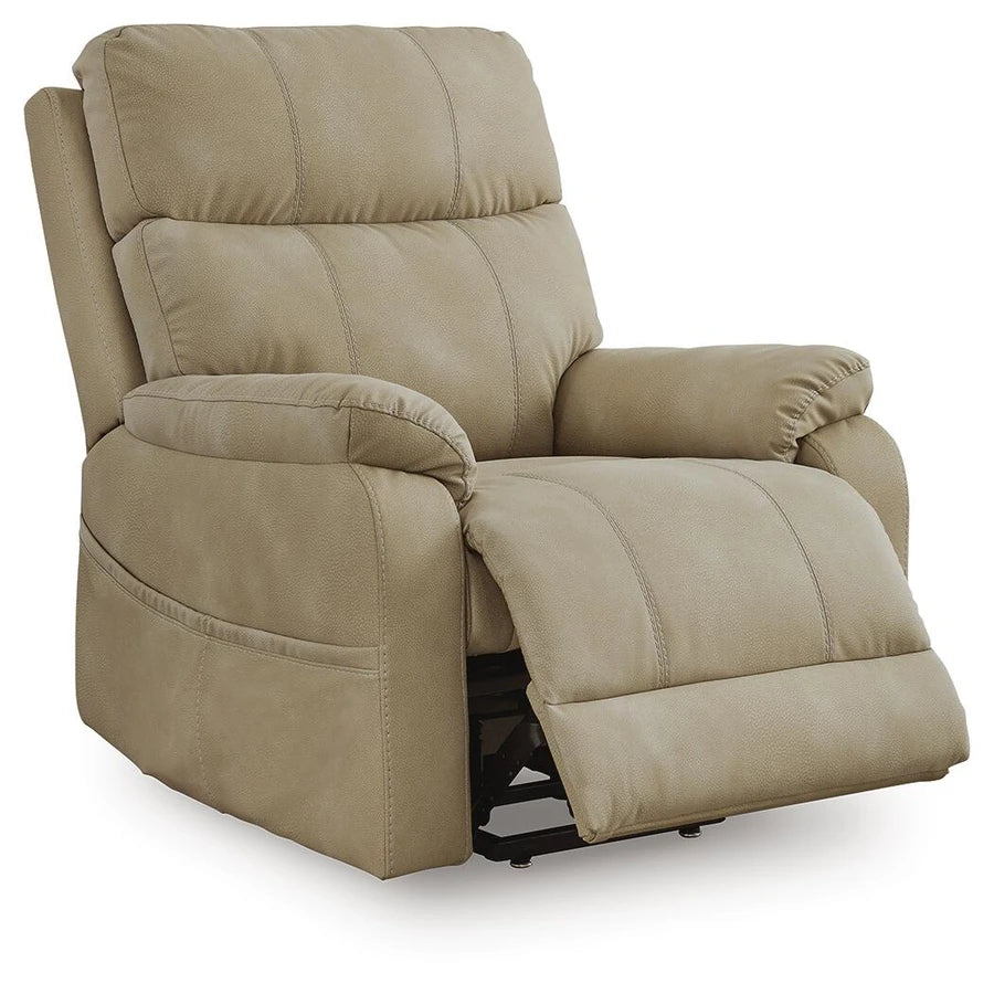 Ashley 4070912 Next-Gen Durapella Sand Performance Fabric Power Lift Recliner