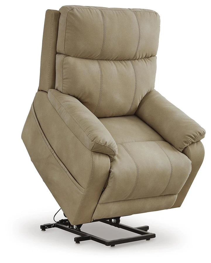 Ashley 4070912 Next-Gen Durapella Sand Performance Fabric Power Lift Recliner