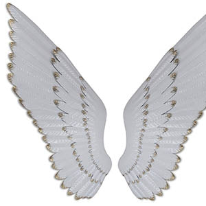 Classy Art SH1132B Metal Wall Decor Angel Wings 16 x 40