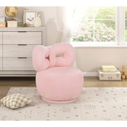 Homelegance 4213PK-1BG Mallow Pink Bow Kid's Swivel Chair