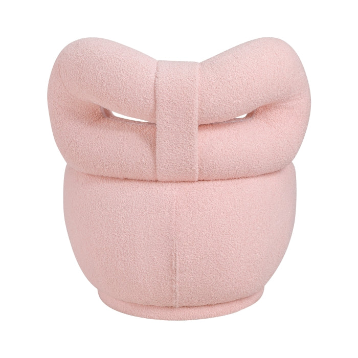 Homelegance 4213PK-1BG Mallow Pink Bow Kid's Swivel Chair