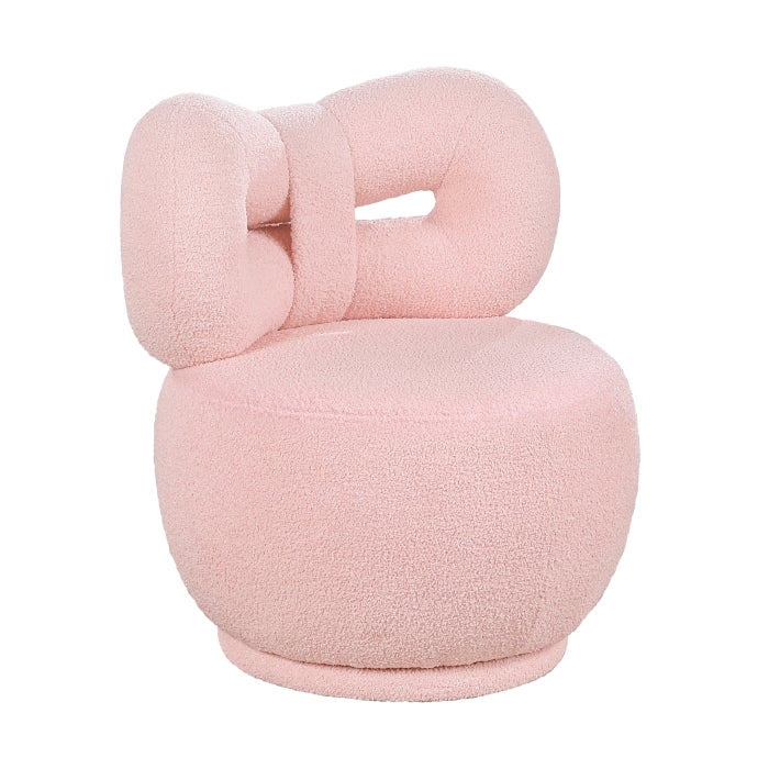 Homelegance 4213PK-1BG Mallow Pink Bow Kid's Swivel Chair